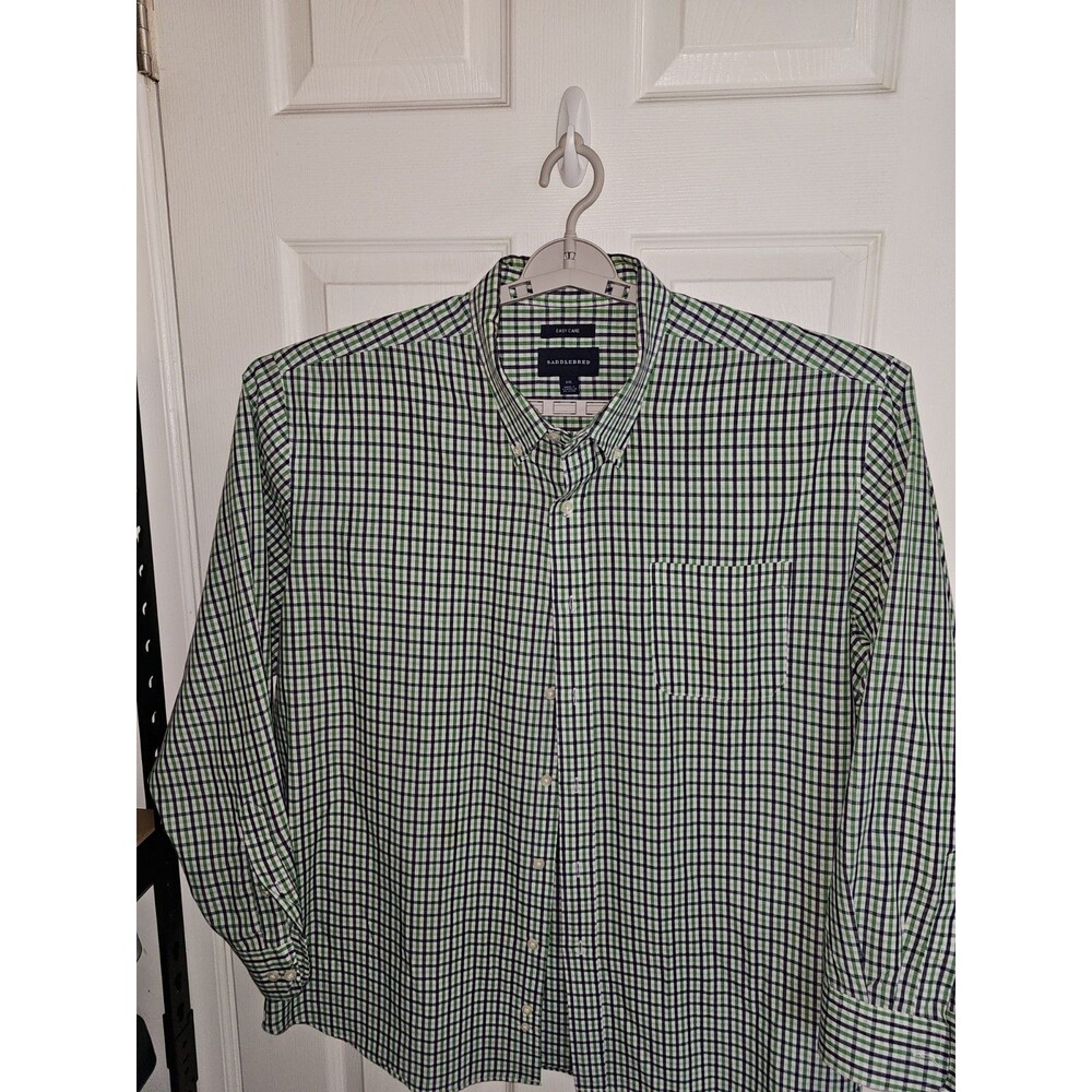 Saddlebred XLT Tall Plaid Multicolor Long Sleeve Button Down Shirt